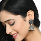Mominos Fashion Johar Kamal Beautiful Kundan Work Jhumka With Black Beads - Swadesiicart