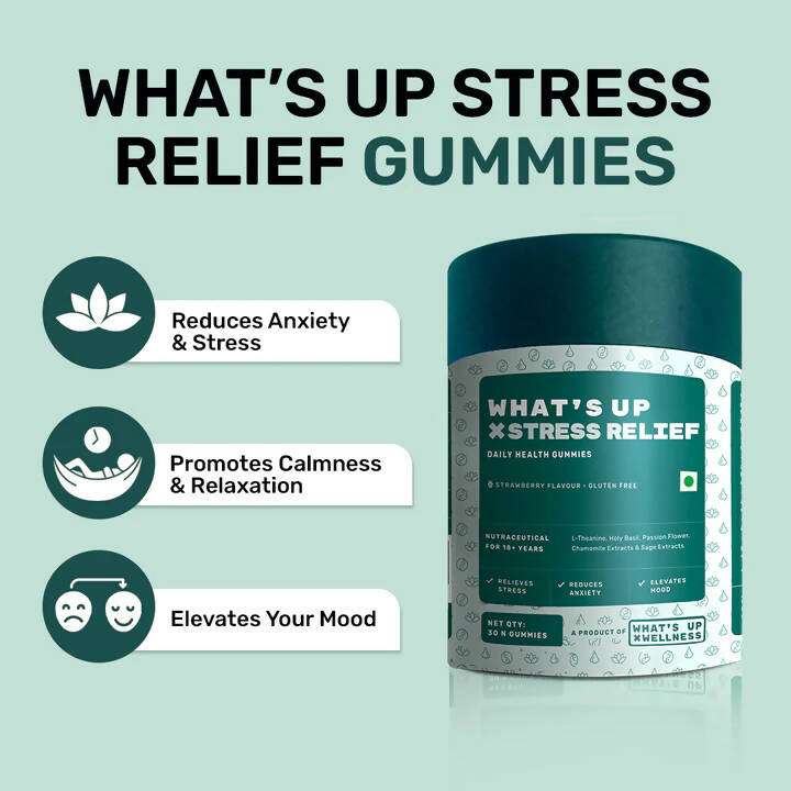 What’s Up Wellness Stress Relief Gummies - Swadesiicart