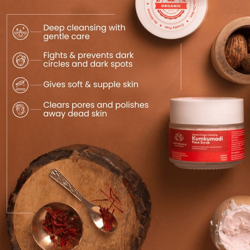 Earthraga Kumkumadi Face Scrub | Swadesiicart