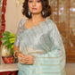 Vamsee Vijaytara Sky Organza Saree - Swadesiicart