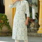 Juniper Women's Sky Blue Rayon Staple Printed A-Line Kurta | Swadesiicart
