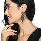 Mominos Fashion Johar Kamal Peacock Design Silver Colour Earrings - Swadesiicart