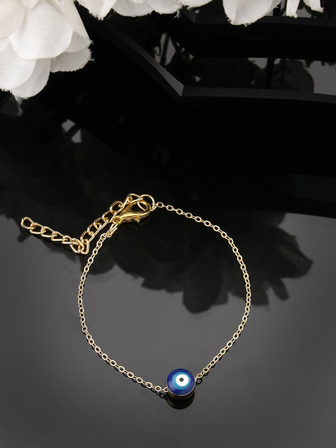 NVR Women Gold-Toned Evil Eye Rakhi With Roli Chawal - NR Retail-NVR