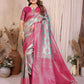 Aastha Fashion Aqua Banarasi Tissue Silk Weaving Saree