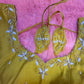 Kia Fashions Mustard Yellow Cotton Silk Hand Embroidered Readymade Blouse - Swadesiicart