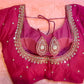Kia Fashions Hot Pink Cotton Silk Hand Embroidered Readymade Blouse - Swadesiicart