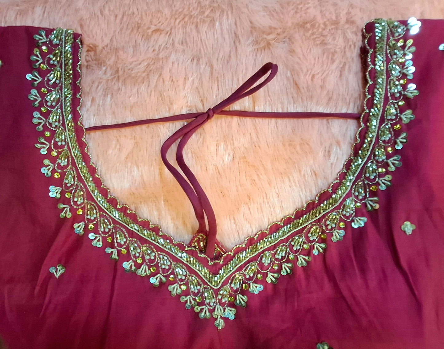 Kia Fashions Hot Pink Cotton Silk Hand Embroidered Readymade Blouse - Swadesiicart