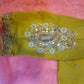 Kia Fashions Mustard Yellow Cotton Silk Hand Embroidered Readymade Blouse - Swadesiicart