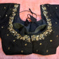 Kia Fashions Black Cotton Silk Hand Embroidered Readymade Blouse - Swadesiicart