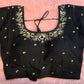 Kia Fashions Black Cotton Silk Hand Embroidered Readymade Blouse - Swadesiicart