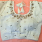 Kia Fashions Off-White Cotton Silk Hand Embroidered Readymade Blouse - Swadesiicart