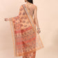 Shree Shyam Fashion Linen Cotton Orange Saree