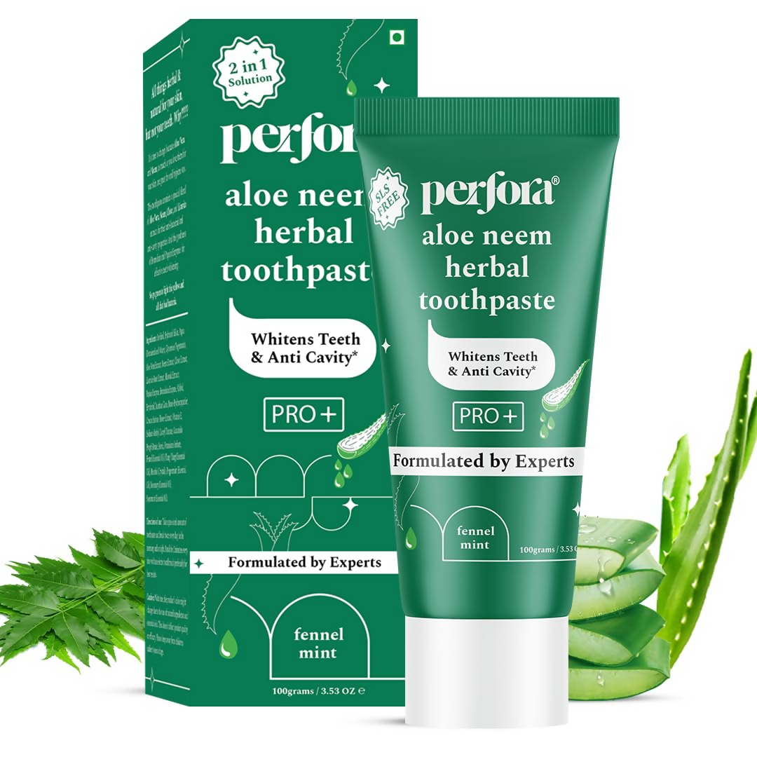 Perfora Aloe Neem Herbal Toothpaste - Fennel Mint - Swadesiicart