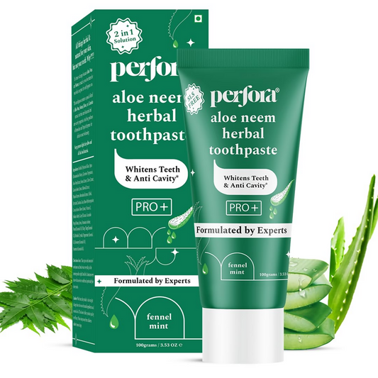 Perfora Aloe Neem Herbal Toothpaste - Fennel Mint - Swadesiicart