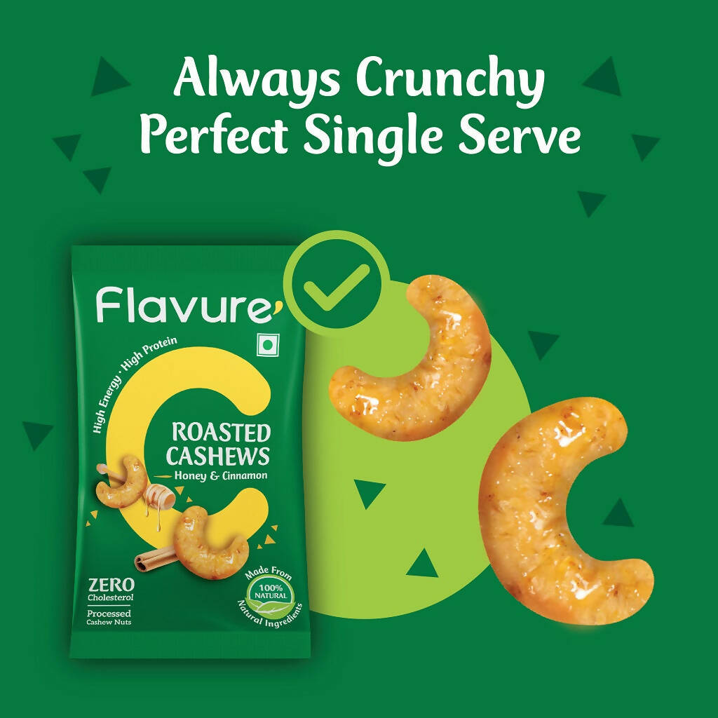 Flavure Roasted Cashew - Honey & Cinnamon - Swadesiicart