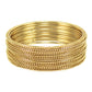 Gold-Polished Alloy Gold Ball Bangle Set - The Pari - The Pari - Dinesh Associates