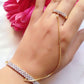 Gold-Polished Alloy American Diamond Hand Harness Bracelet - The Pari - The Pari - Dinesh Associates
