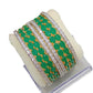 Gold-Polished Alloy Designer Green Combo Of Ad Bangles - The Pari - Swadesiicart