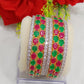 Gold-Polished Alloy Designer Red Green Combo Of Ad Bangles - The Pari - The Pari - Dinesh Associates