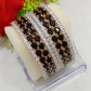 Gold-Polished Alloy Designer Black Combo Of Ad Bangles - The Pari - The Pari - Dinesh Associates