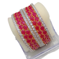 Gold-Polished Alloy Designer Ruby Combo Of Ad Bangles - The Pari - Swadesiicart