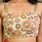 Amodin Designer Studio Multicolored Thread Pearl Work Padded Blouse - Swadesiicart