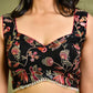Amodini Designer Studio Embroidered Black Sweetheart Neck Designer Blouse