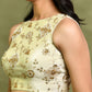 Amodin Designer Studio Golden Tissue Floral Cutdana Padded Blouse