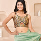Amodini Designer Studio Kashi Banarsi Black Sleeveless Padded Blouse