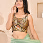 Amodini Designer Studio Kashi Banarsi Black Sleeveless Padded Blouse
