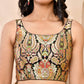 Amodini Designer Studio Kashi Banarsi Black Sleeveless Padded Blouse