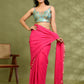 Amodini Designer Studio Kashi Banarsi Blue Sleeveless Padded Blouse