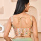 Amodini Designer Studio Kashi Banarsi Gold Sleeveless Padded Blouse