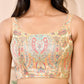 Amodini Designer Studio Kashi Banarsi Gold Sleeveless Padded Blouse