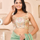 Amodini Designer Studio Kashi Banarsi Gold Sleeveless Padded Blouse
