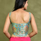 Amodini Designer Studio Kashi Banarsi Corset Style Blue Blouse