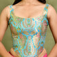 Amodini Designer Studio Kashi Banarsi Corset Style Blue Blouse