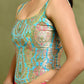 Amodini Designer Studio Kashi Banarsi Corset Style Blue Blouse