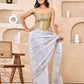 Amodini Designer Studio Kashi Banarsi Corset Style Grey Blouse