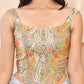 Amodini Designer Studio Kashi Banarsi Corset Style Grey Blouse