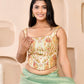 Amodini Designer Studio Kashi Banarsi Corset Style White Blouse