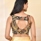 Amodini Designer Studio Paisley Zari Embroidery Black Sleeveless Padded Blouse