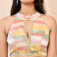 Amodini Designer Studio Band Collar Tissue Sleeveless Padded Blouse