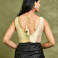 Amodini Designer Studio Golden Brocade Sleeveless Padded Blouse