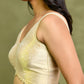 Amodini Designer Studio Golden Brocade Sleeveless Padded Blouse