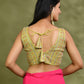 Amodini Designer Studio Lime Green Embroidered Sleeveless Padded Blouse