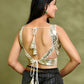 Amodini Designer Studio Gold Mirror-Embellished Sleeveless Padded Blouse