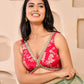 Amodini Designer Studio Pink Banarsi Sleeveless Padded Blouse