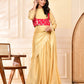 Amodini Designer Studio Pink Banarsi Jacket With Golden Blouse - Swadesiicart