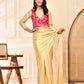 Amodini Designer Studio Pink Banarsi Jacket With Golden Blouse - Swadesiicart